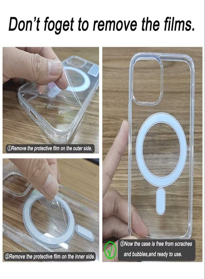 Clear Case for iPhone 14 Pro, MagSafe Cover Supports Magnetic Wireless Charging, Shockproof Protection, Scratch Resistant - Clear (7)