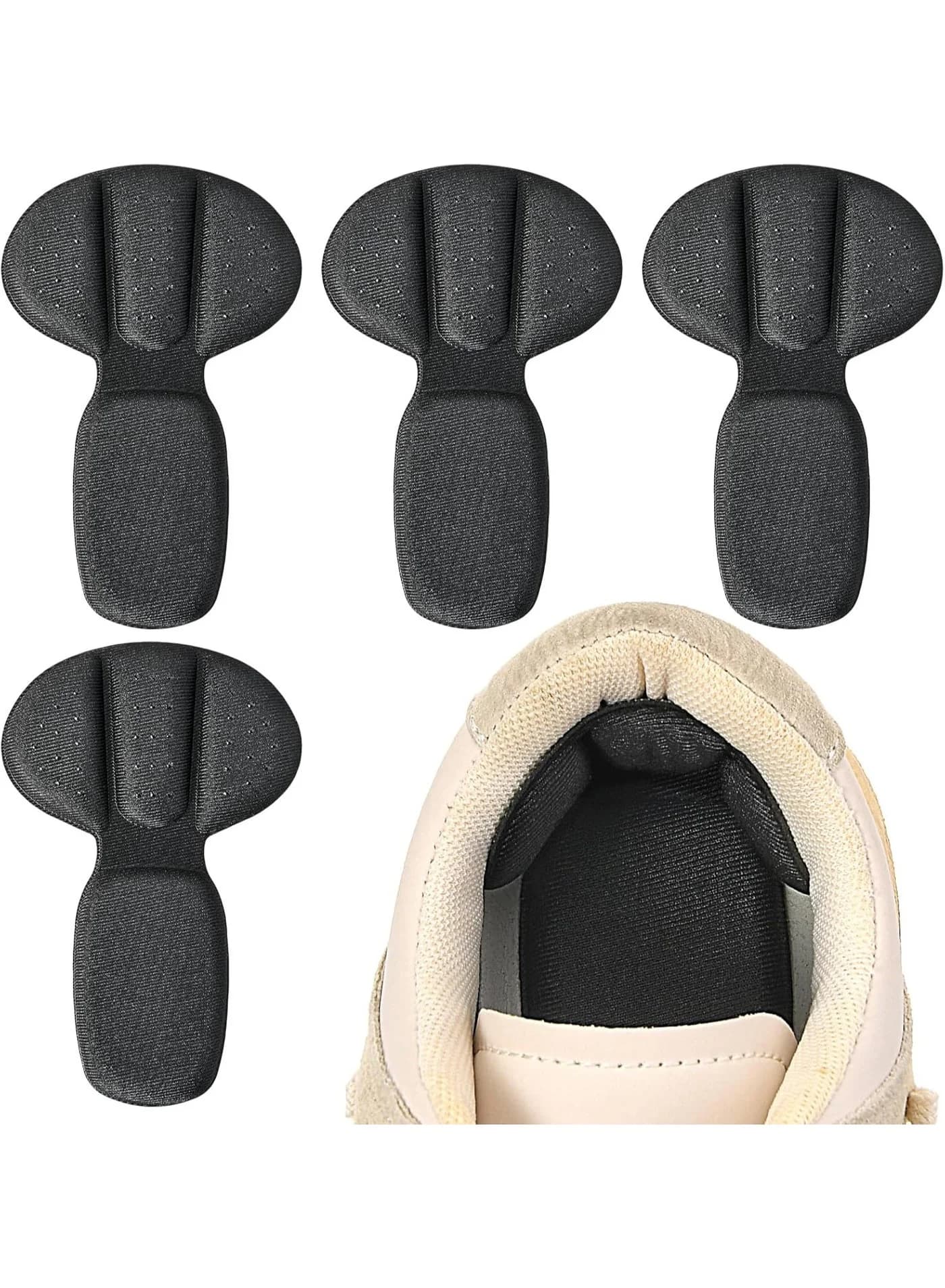 Mesh Self Adhesive Heel Cushion Pads Anti-Blister Heel Grips for Loose Shoes & Boots - Black (1 Pair) Shoe Insoles