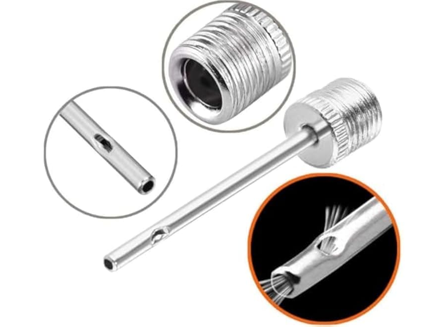 Set of 5 stainless steel sports ball inflation needles—suitable for soccer balls, basketballs, volleyballs, and other balls; durable, rust-resistant, and easy to use. Football (٤)