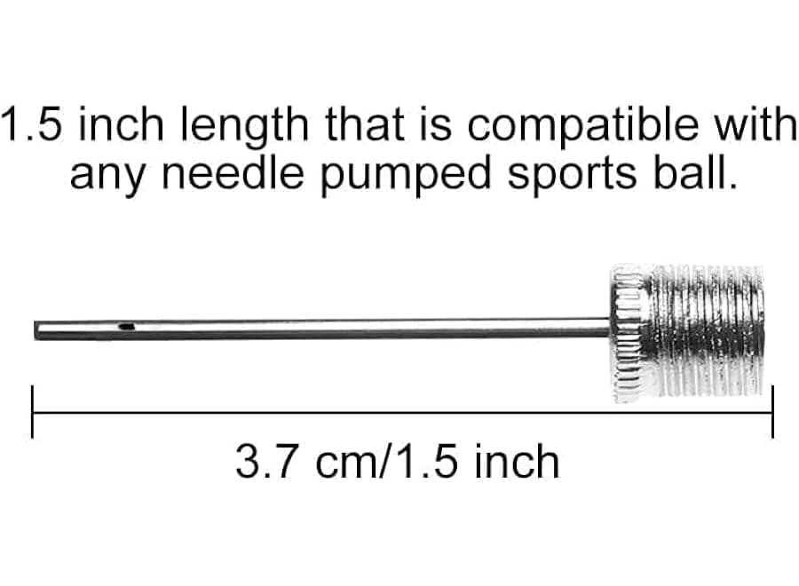 Set of 5 stainless steel sports ball inflation needles—suitable for soccer balls, basketballs, volleyballs, and other balls; durable, rust-resistant, and easy to use. Football (٦)