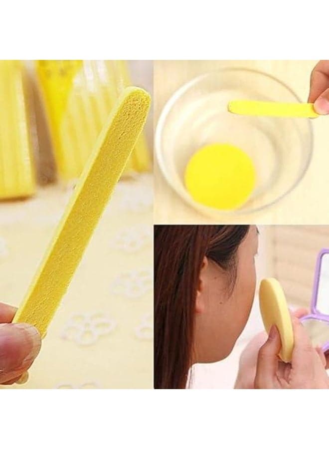 Compressed Expanding Sponge Facial Cleaning Wash Puff Sponge Stick Face Cleansing Sponge pack of 12PCS Make Up Sponges