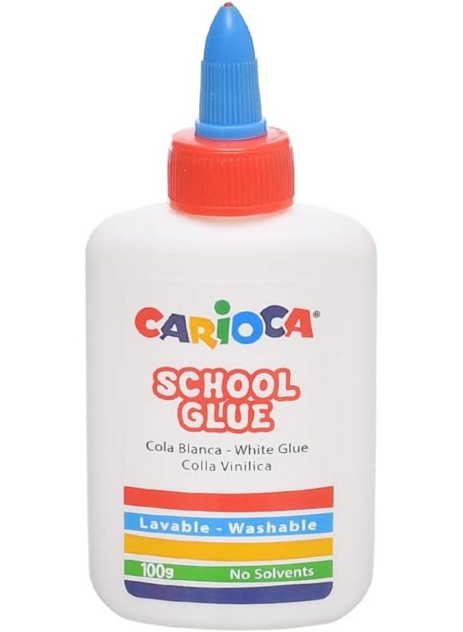 Carioca 42768 High Quality White Glue 100g for School and Craft - Clear Liquid White Glues