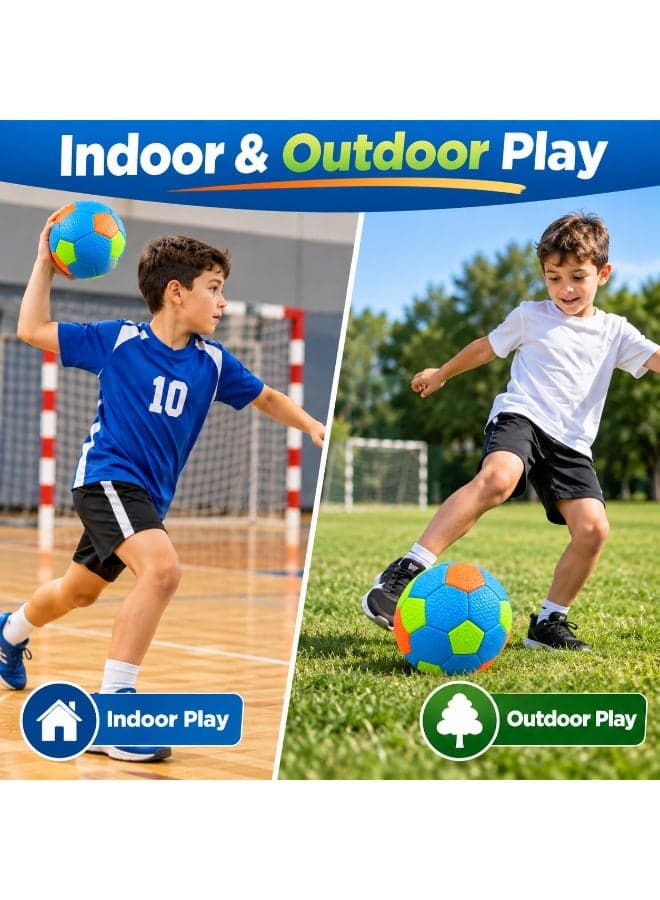 Multicolor Handball Size 2 For Kids – 14 CM – Durable Composite Cover – Enhanced Grip For Indoor And Outdoor Training And Play Outdoor Play Balls (٤)