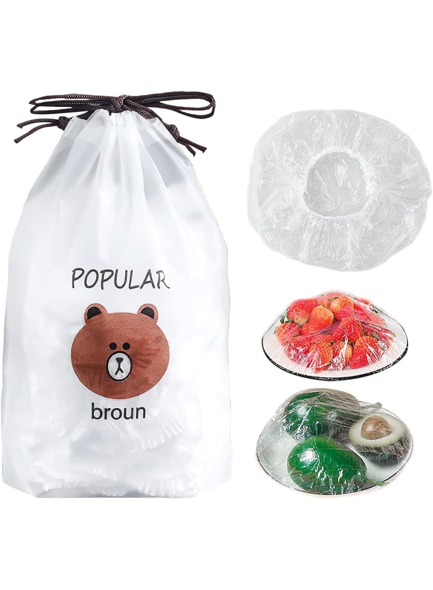 Flexible Plastic Food Storage Bags for Fruits and Food – Pack of 100 Kitchen Utensils & Gadgets