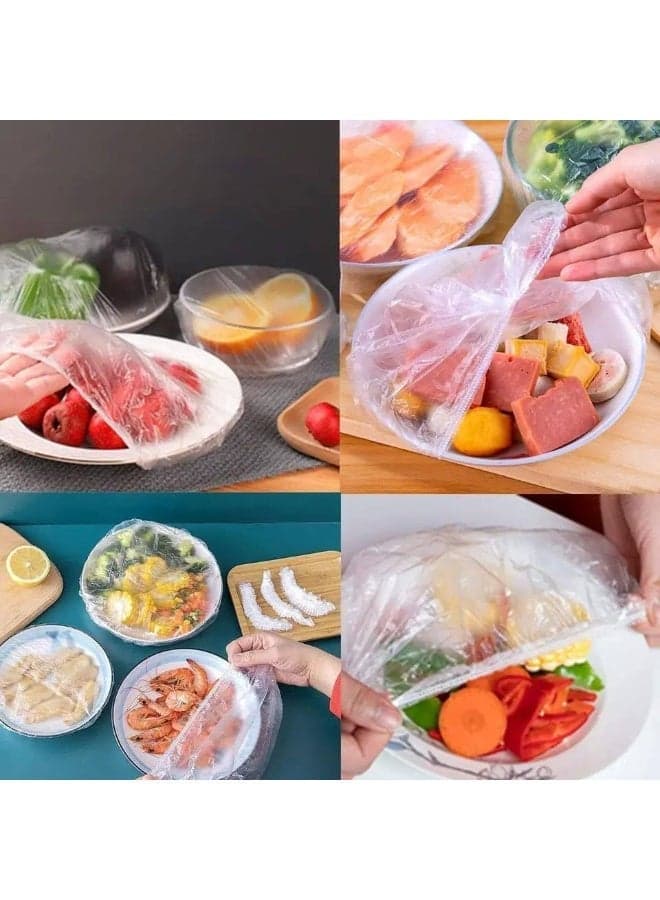 Flexible Plastic Food Storage Bags for Fruits and Food – Pack of 100 Kitchen Utensils & Gadgets (٦)