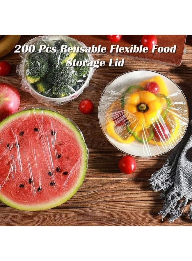 Flexible Plastic Food Storage Bags for Fruits and Food – Pack of 100 Kitchen Utensils & Gadgets (٤)