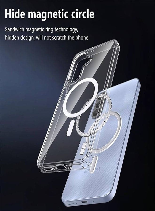 Clear Case for Samsung Galaxy A26 5G, MagSafe Cover Supports Magnetic Wireless Charging, Shockproof Protection, Scratch Resistant - Clear (٣)