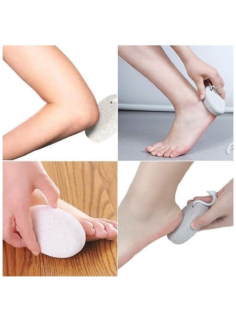 Natural Foot Stone - Pedicure Tools for Hard Skin Removal on Feet and Hands - Natural Exfoliation for Dead Skin Removal on Heels, Elbows and Hands - 1 Piece in Different Colors Buffer Stones (٥)