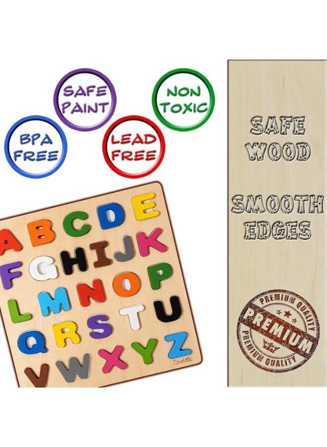 Magnetic Wooden ABC Puzzle – Montessori Learning Toy Jigsaw Puzzles (3)