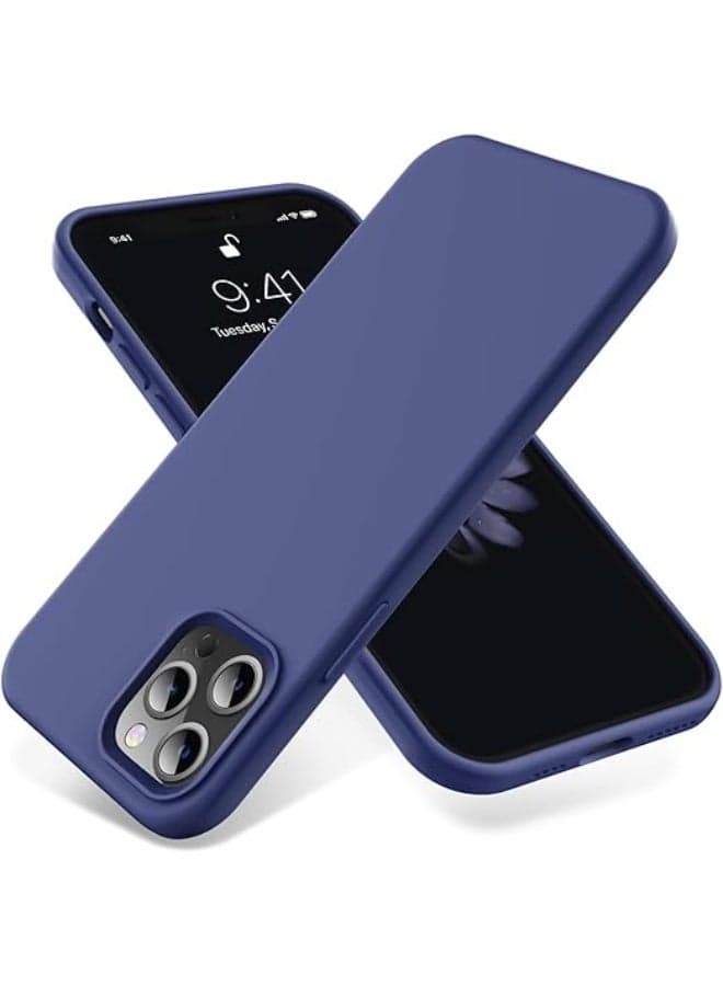Silicone Phone Case Compatible with Apple iPhone 13 Pro Max - Made of Silicone and Soft TPU - navy blue Cases & Covers