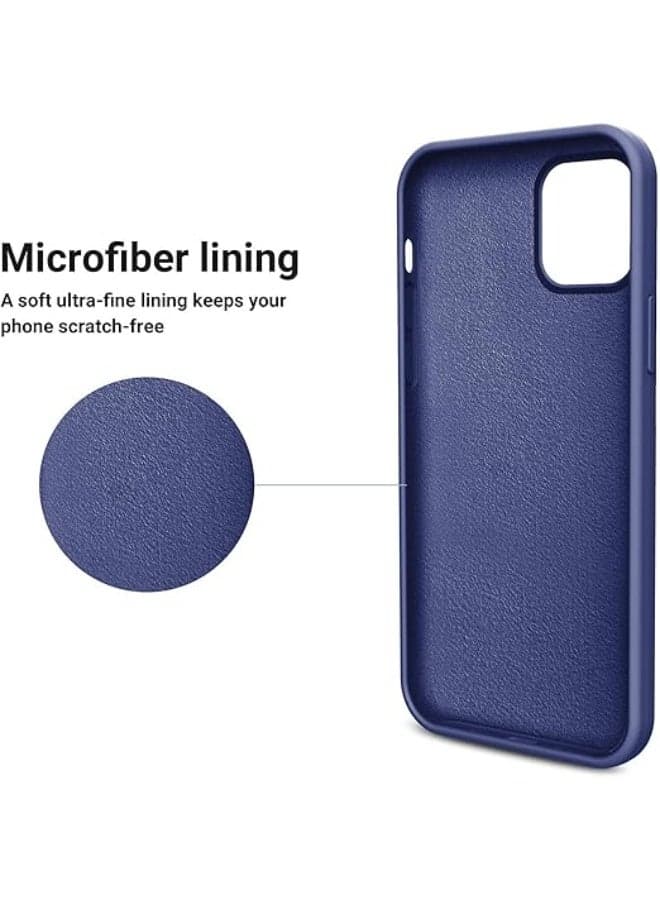 Silicone Phone Case Compatible with Apple iPhone 13 Pro Max - Made of Silicone and Soft TPU - navy blue Cases & Covers (٤)