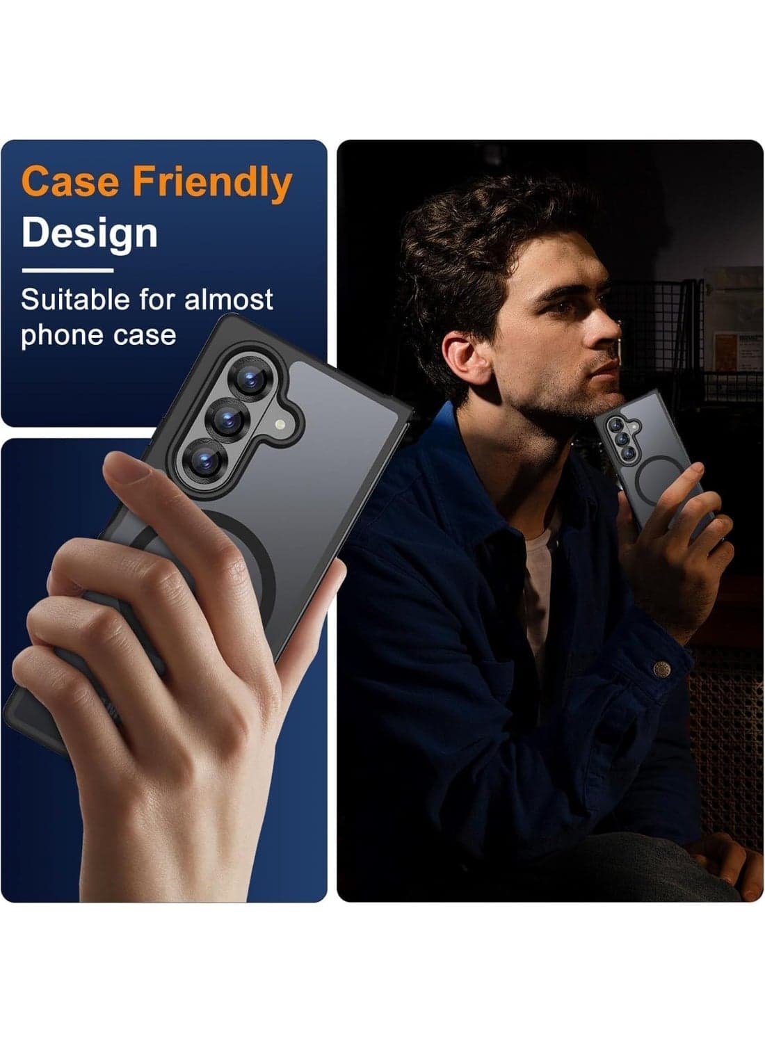 Samsung Galaxy Z Fold 7 Mobile Camera Lens Protector, Case-Friendly, 9H Glass Hardness, Scratch-Resistant, High-Definition Tempered Glass Camera Screen Protector for Samsung Fold 7 Phone (Black) (5)