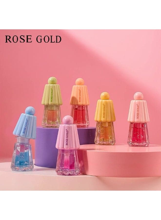 ROSE GOLD Moisturizing Lip Oil for Dry & Chapped Lips, Lightweight Non-Sticky Gloss with Natural Shine, Hydrating & Nourishing Lip Treatment, Suitable for Sensitive Lips, 6ml (5)