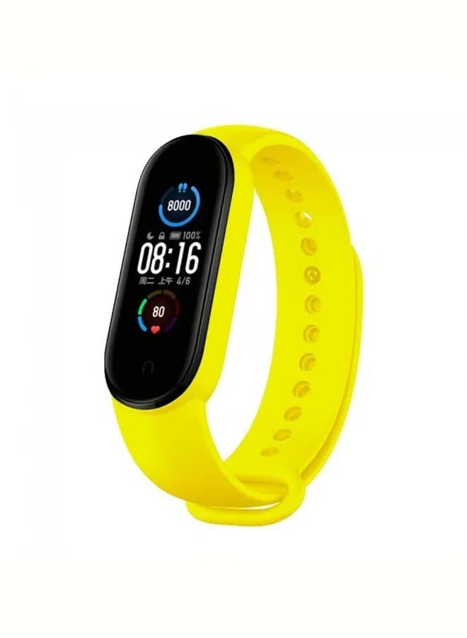 Breathable Replacement Silicone Sport Strap Compatible with Xiaomi Mi Band 5/6/7 Watch M5/M6/M7 One Size, Unisex Adult Fitness Tracker Bands (٢)