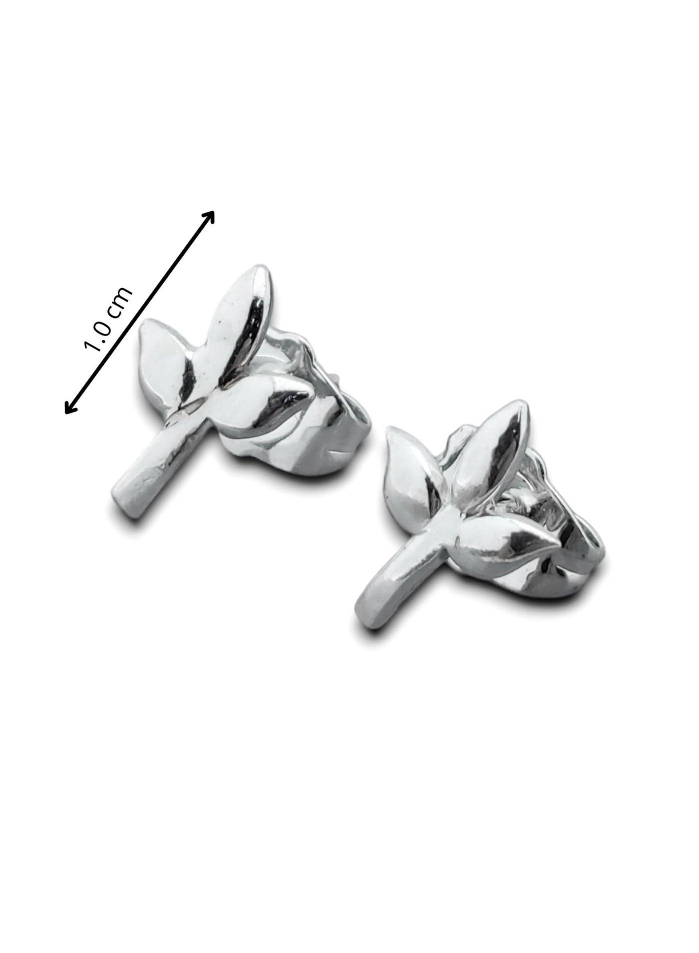 Earring (Prima) cubic zirconia for women from Butterfly Shenoute - silver color 197 Women's Earrings Stud (٤)