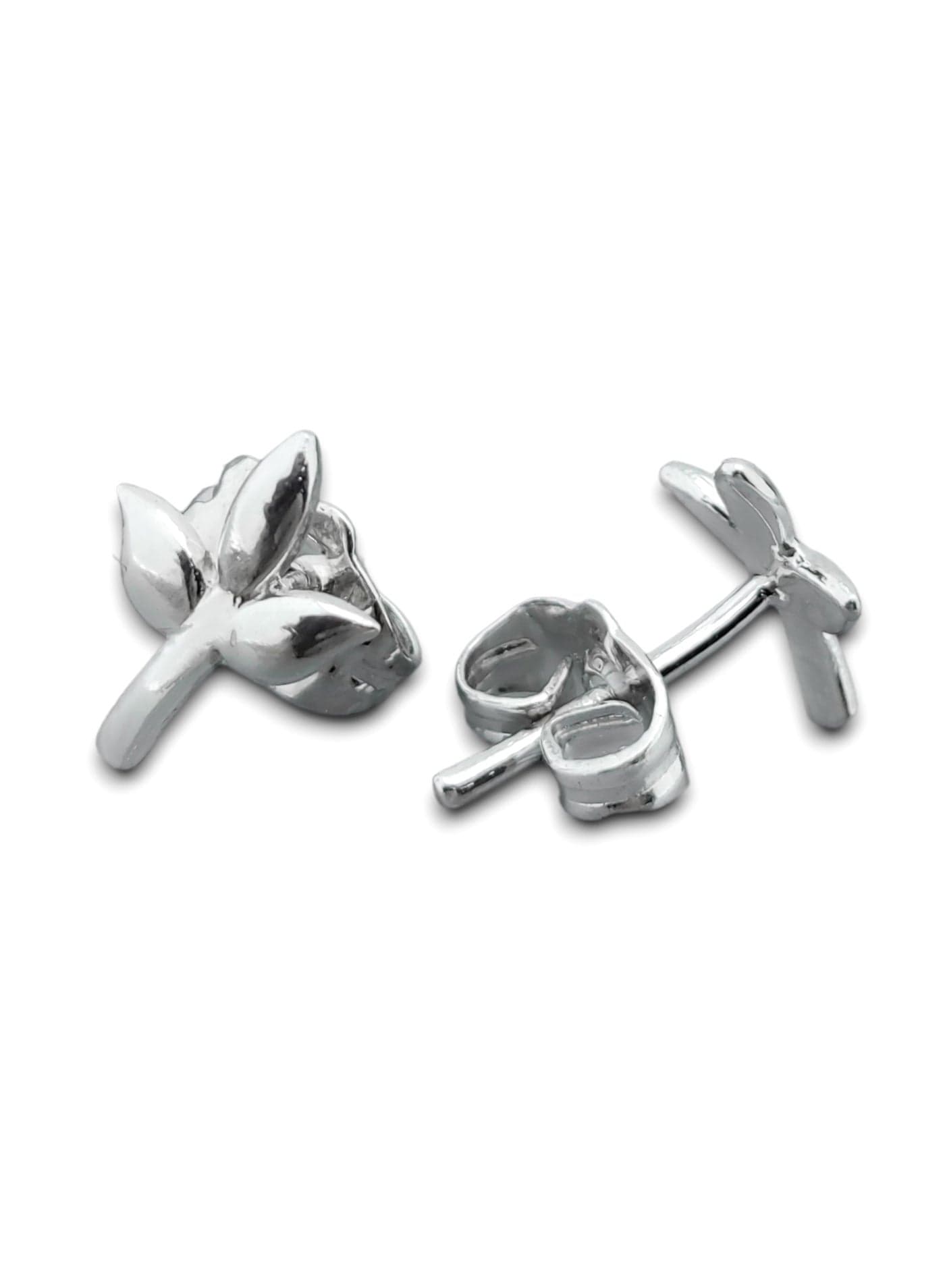 Earring (Prima) cubic zirconia for women from Butterfly Shenoute - silver color 197 Women's Earrings Stud (٣)