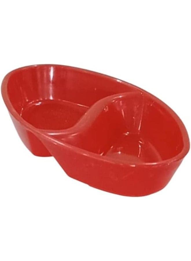 3-Pack Divided Oval Pet Dishes – Pastel Colors – Perfect for Cats and Small Dogs Baby Plates & Bowls (٣)
