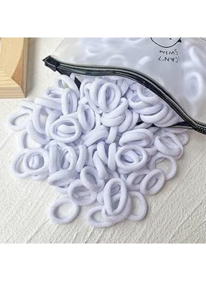 Cotton Hair Ties for Girls Kids, Seamless Hair Ties and Scrunchies, Small Elastic Ponytail Holders 100pcs