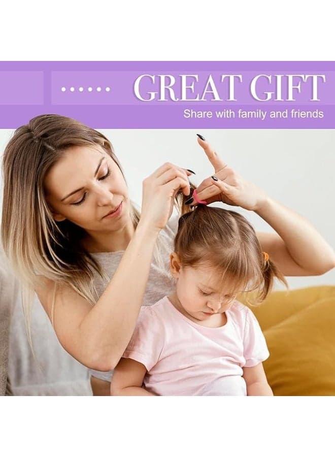 Cotton Hair Ties for Girls Kids, Seamless Hair Ties and Scrunchies, Small Elastic Ponytail Holders 100pcs (٩)