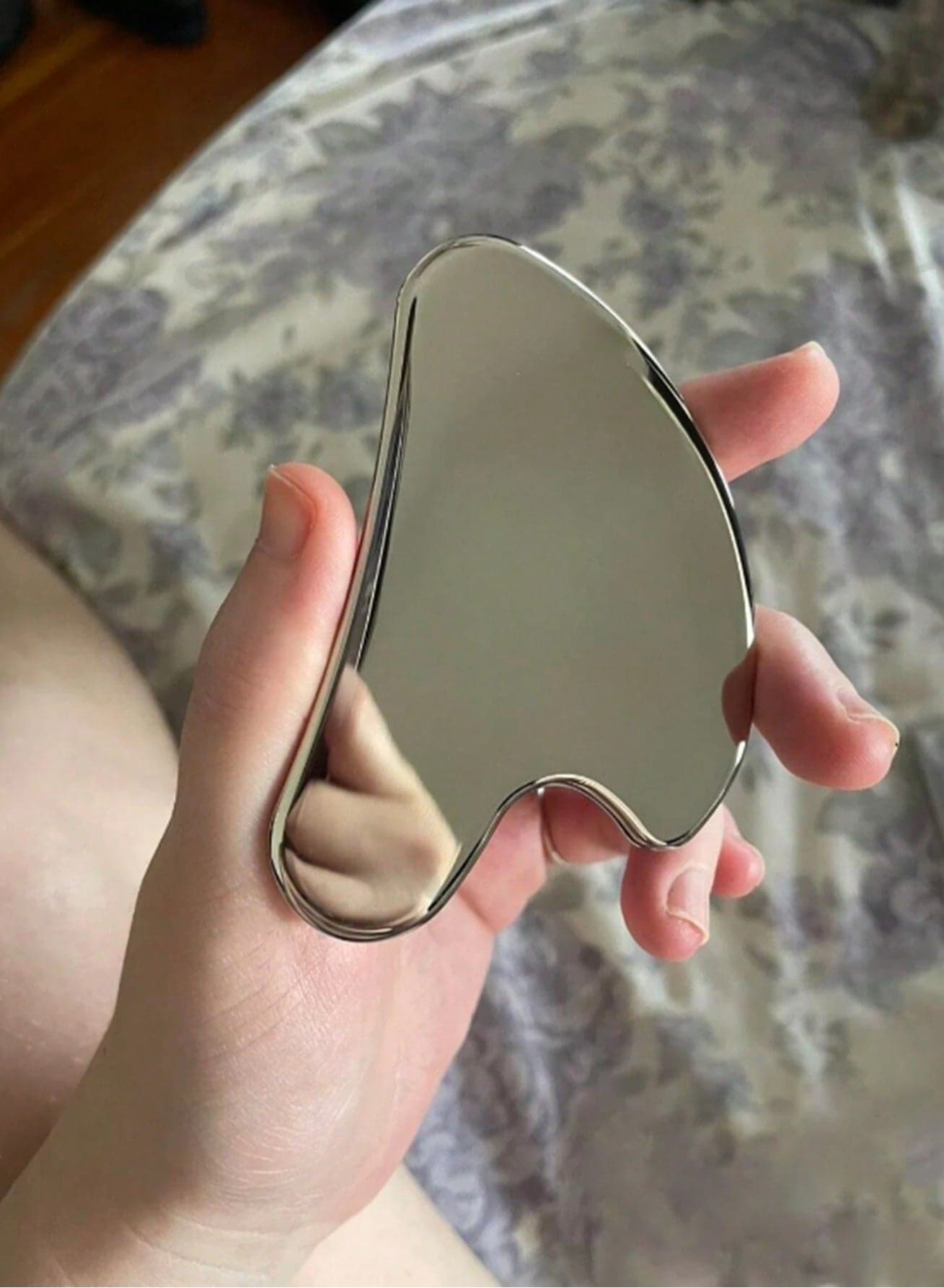 Gua Sha Stone for Face Massage & Muscle Relaxation – Reduces Eye Puffiness – Stainless Steel Face Massagers & Rollers