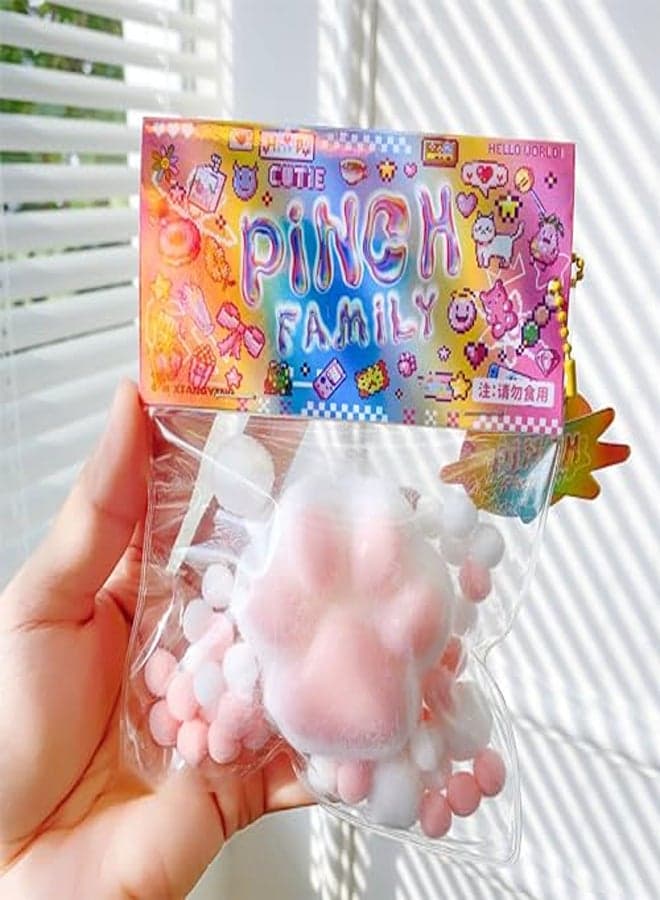 Cat Paw Squishy Toy – Soft Stress Relief for Kids & Adults (White Claws)