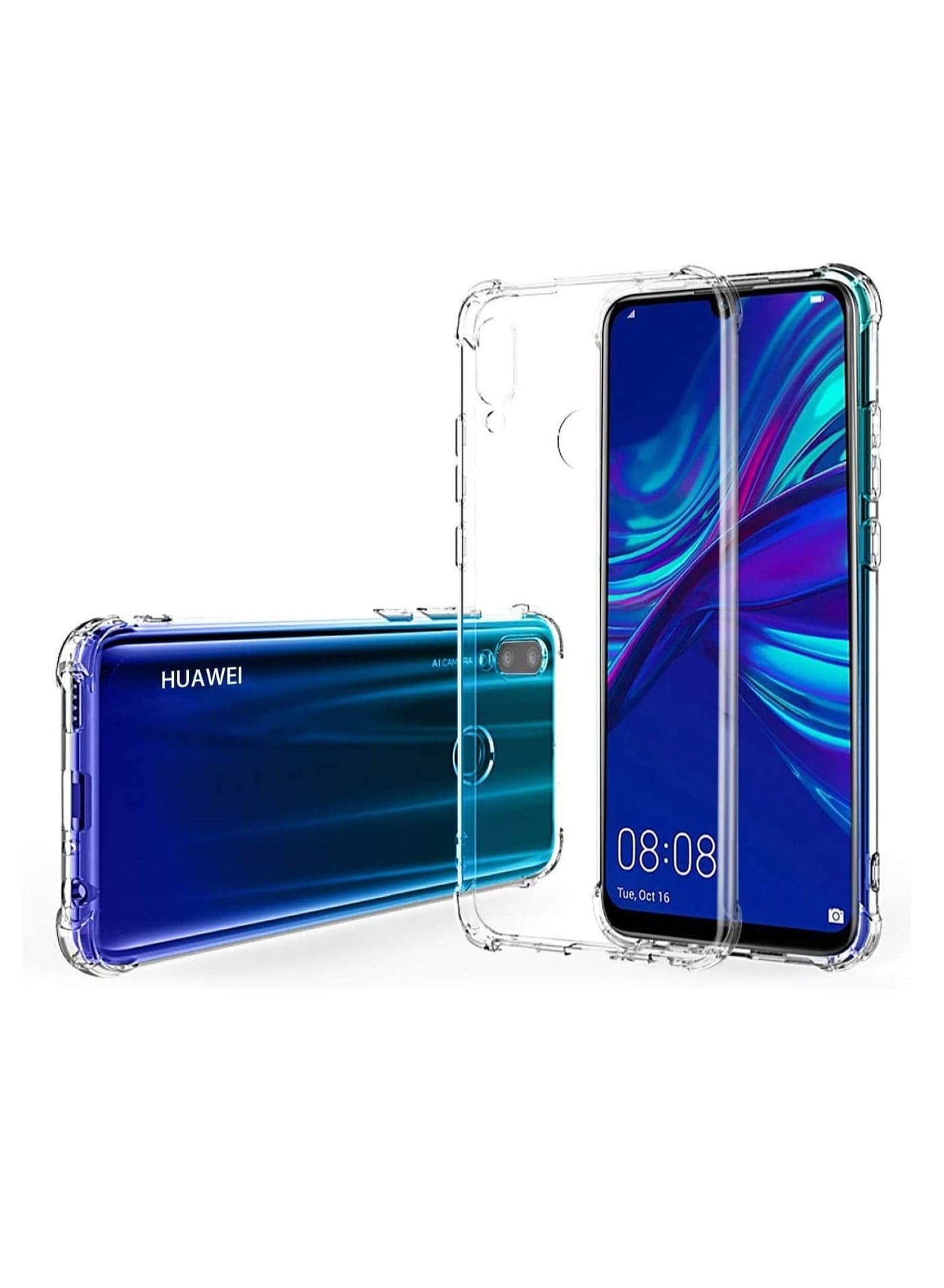 Cover Silicone Transparent TPU Anti-shock Protector Camera Shockproof Corners Compatible with Samsung Galaxy A20 - Clear Cases & Covers