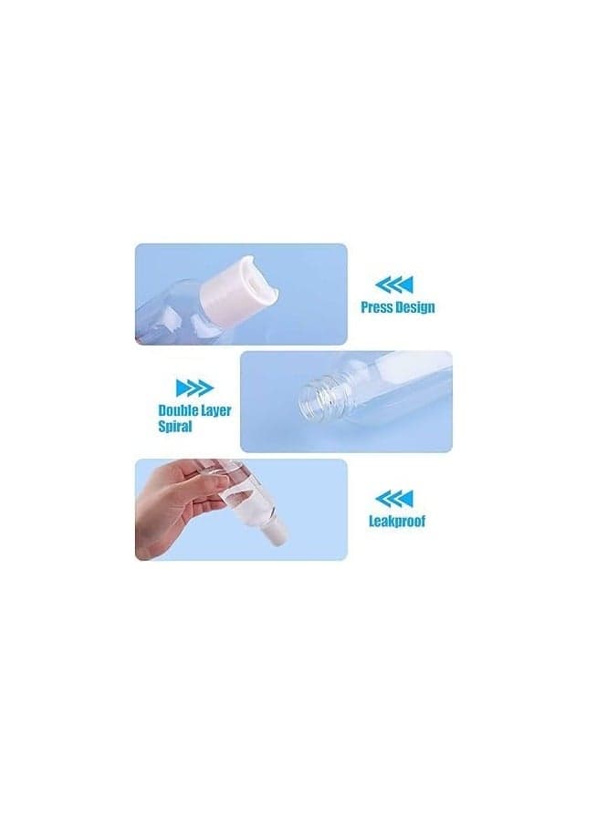 4 Pcs Travel Bottles Set – Air Travel Size Toiletries Liquid Containers with Storage Bag – Refillable Cosmetic Makeup Bottles for Travel Essentials Travel Accessories (٣)