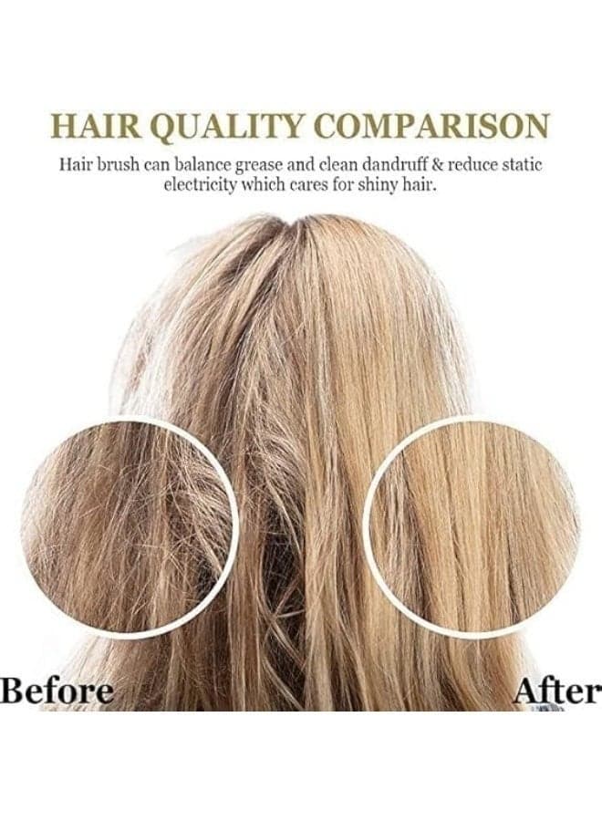 Ergonomic Paddle Hair Brush – Flexible Cushion Base & Ball-Tipped Nylon Bristles – Comfortable & Effective Hair Styling (٩)