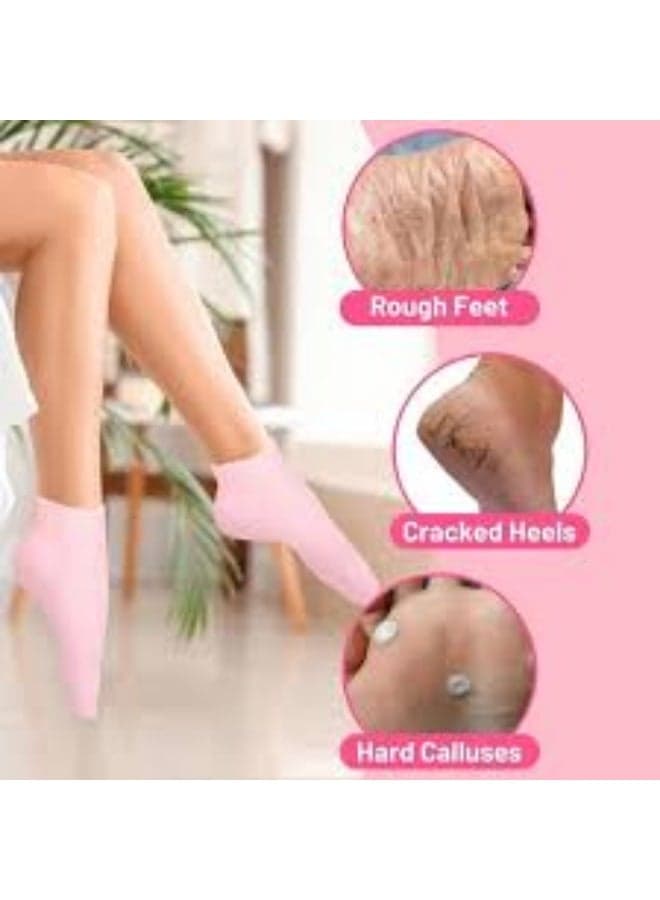 Silicone gel socks for moisturizing and treating cracked feet Foot Care (٢)
