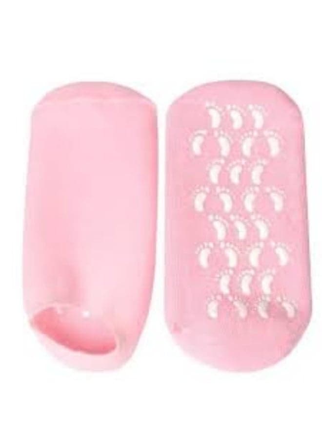 Silicone gel socks for moisturizing and treating cracked feet Foot Care