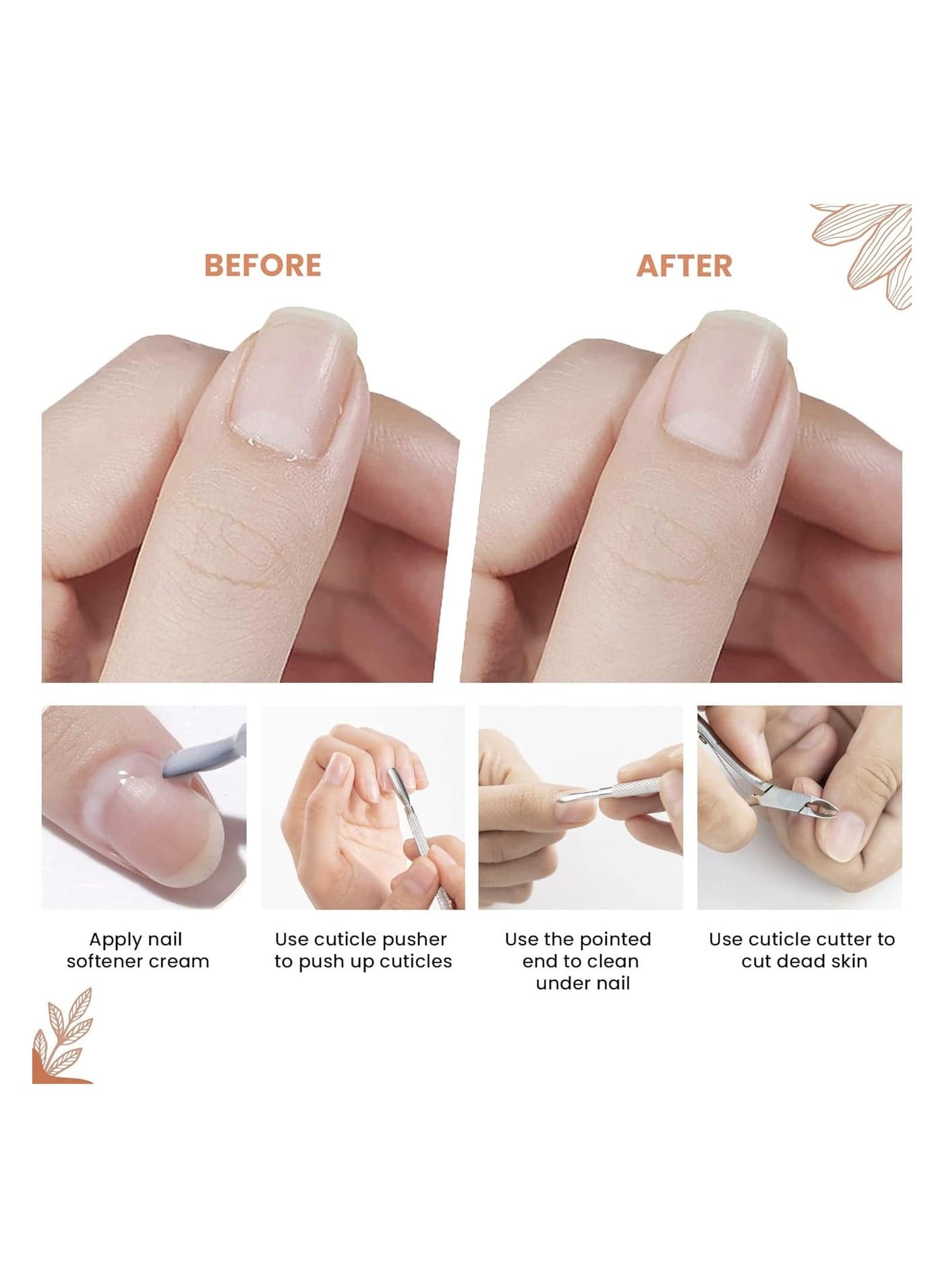 Cuticle Full Nippers Professional Non Corrosive Carbon Stee Cuticle Cutter Cuticle Remover Pedicure Manicure Tools for Fingernails and Toenails Makeup Tools & Accessories (٢)