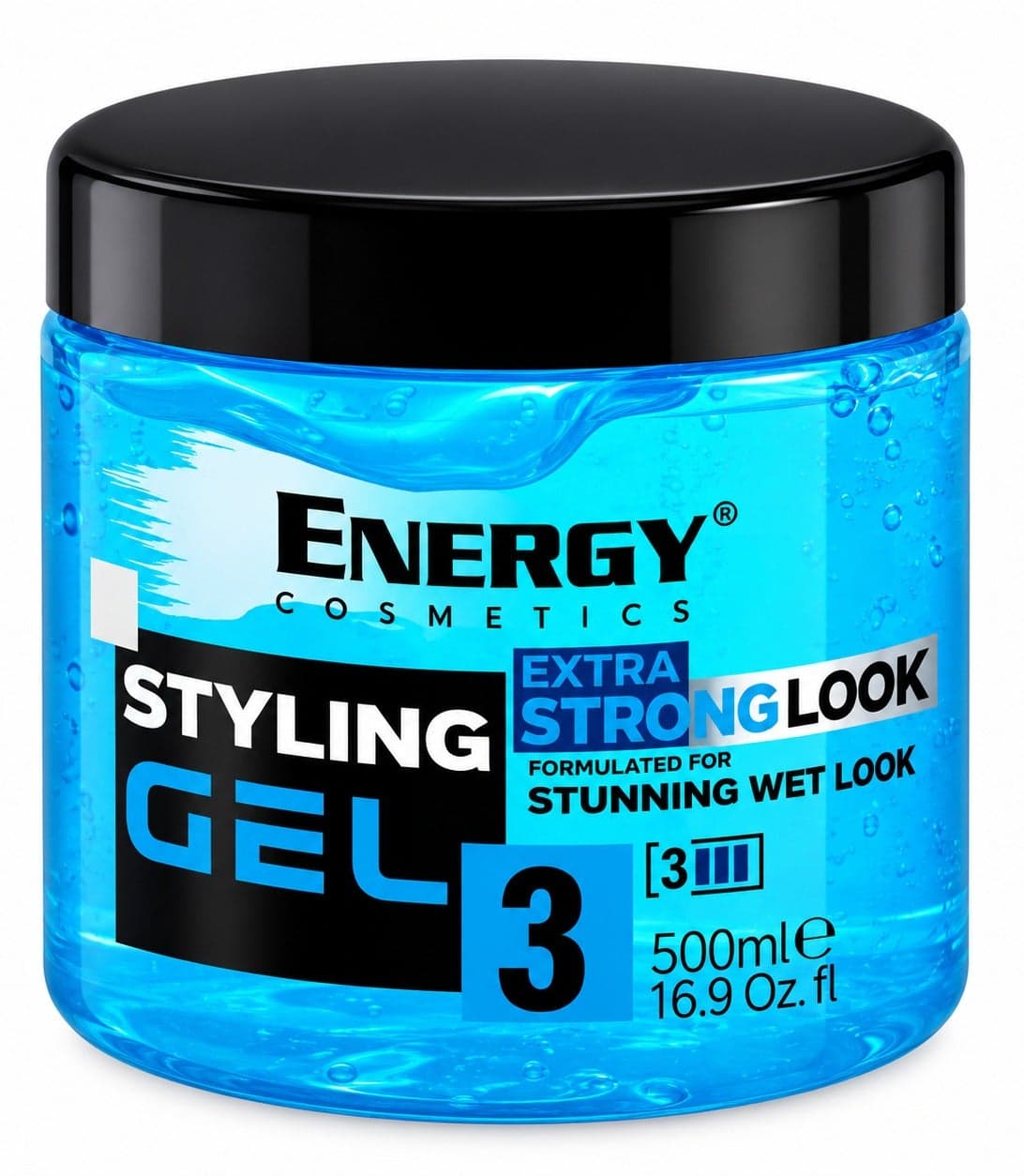 Energy Cosmetics No 3 Wet Look Styling Gel 500ml Creams, Gels & Lotions