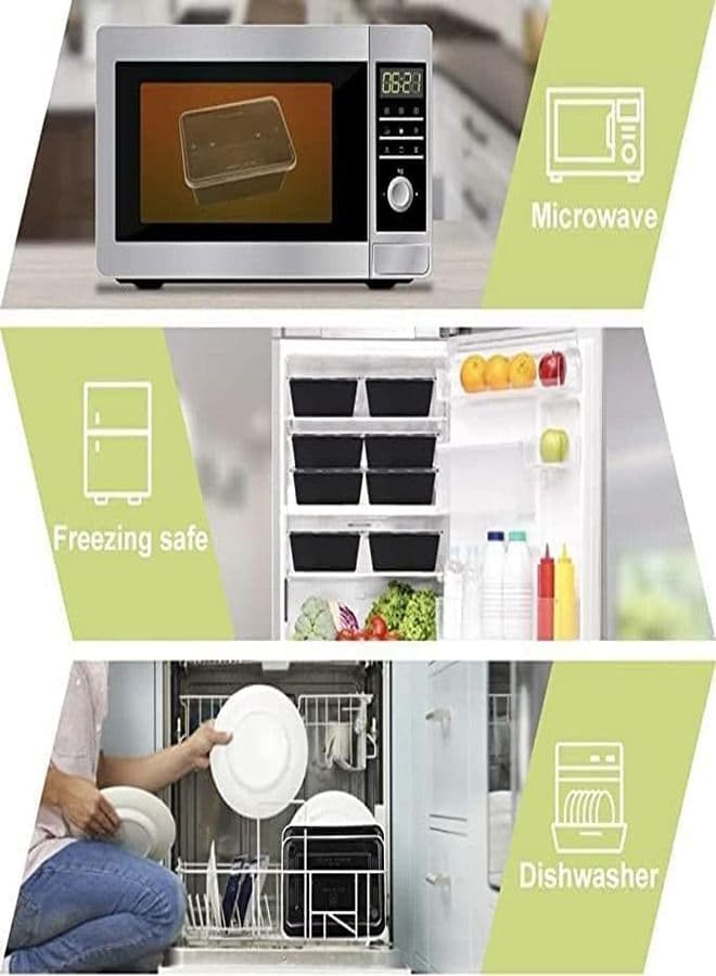 Microwave Insulated Healthy Food Storage Containers with Lids (1000ml) 3 pieces Kitchen Storage & Organisation (4)