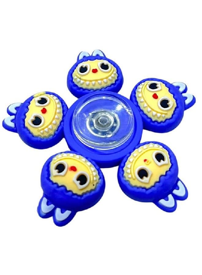 New Fidget Spinner Rapper - Spinner Monsters Labubu Coloured Tie-Die Colours Stress Finger Toy Blue