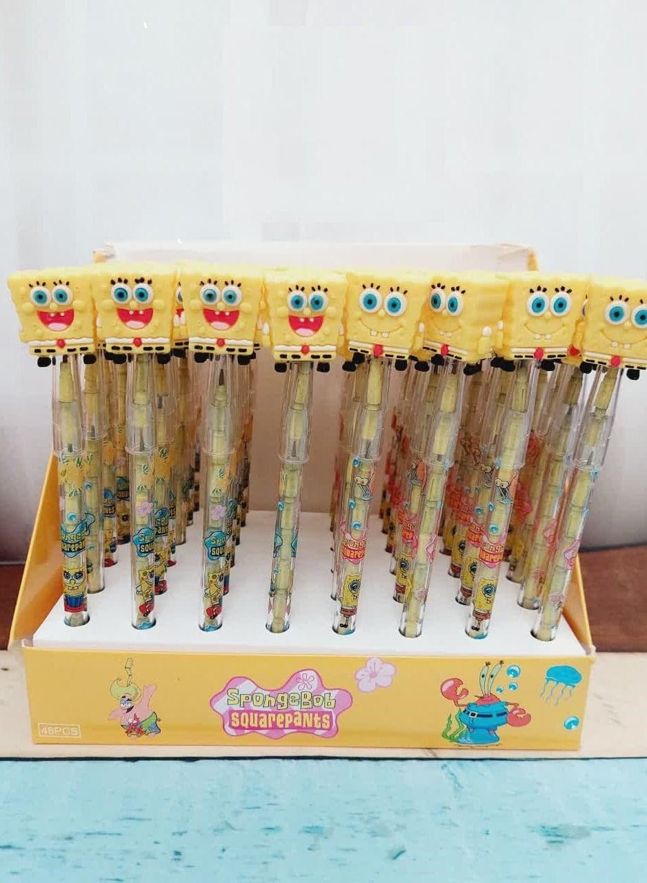 Stackable Multi-Tip Pencils 1 Pencil SpongeBob SquarePants Design Pencil Shapes Mechanical Pencils (٣)