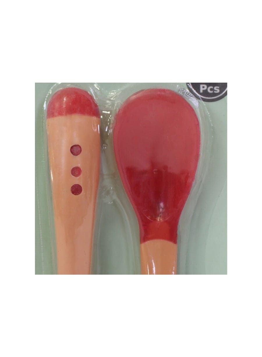 Safari Baby Color Changing Fork & Spoon Set – Yellow & Red Forks, Knives & Spoons (4)