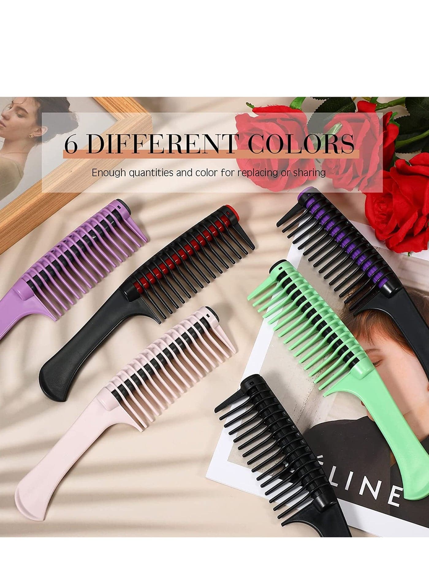 Professional Anti-tangle Rotating Comb Professional Hair Dyeing Comb Daily Hair Care Comb Hair Care Accessories (2)