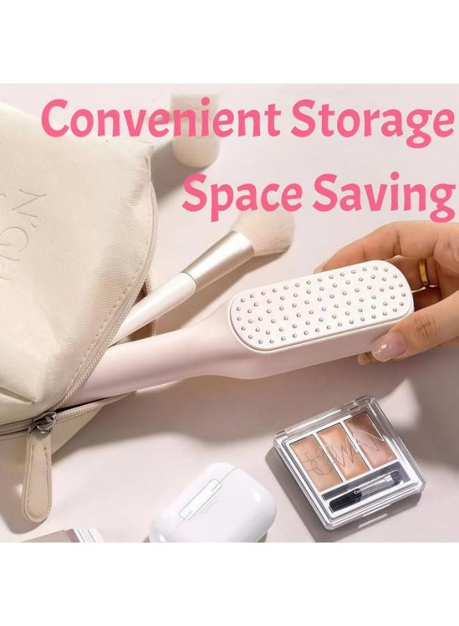 Retractable Self Cleaning Hair Brush for Women Easy Clean Detangling Brush with Soft Massage Bristles Anti Frizz Hair Styling Comb Lightweight Portable Brush for Long Short Straight and Curly Hair (5)