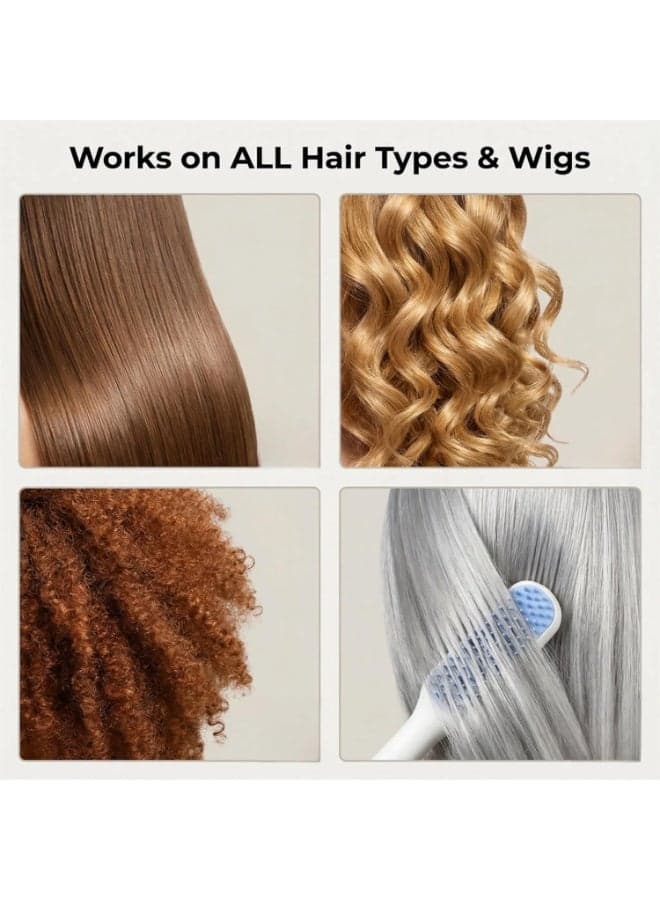 Retractable Self Cleaning Hair Brush for Women Easy Clean Detangling Brush with Soft Massage Bristles Anti Frizz Hair Styling Comb Lightweight Portable Brush for Long Short Straight and Curly Hair (7)