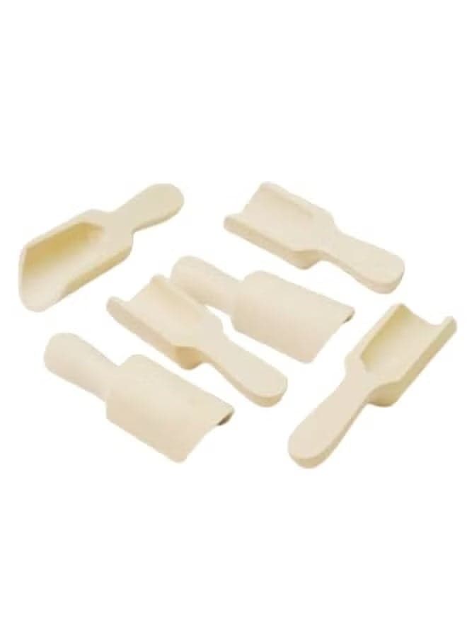 6-Piece Wooden Spice Scoops Set – Kitchen Serving and Organizing Tools Dinnerware & Stemware Storage (٤)