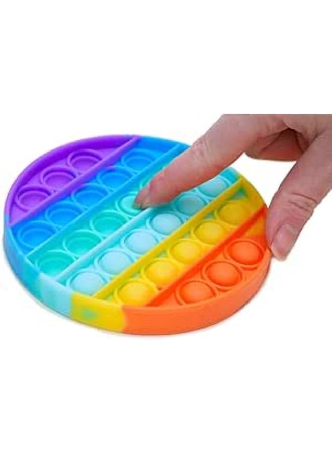 Push Bubble Pop Bubble 'Pop It' Sensory Fidget Toy – Many Choices (Rainbow Round)