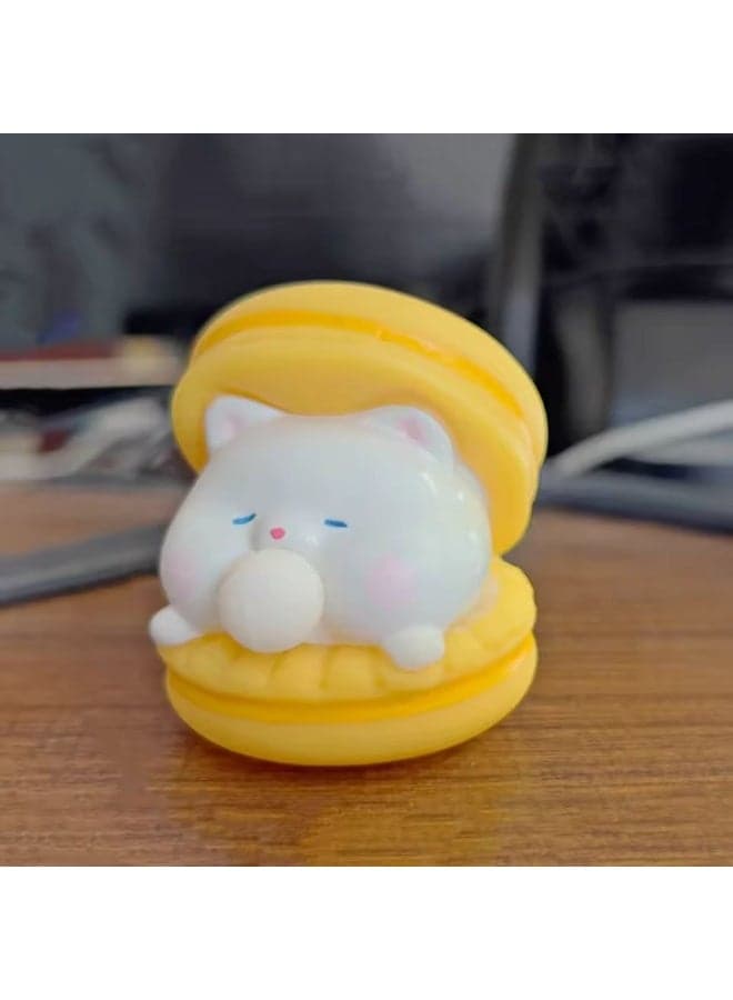 Macaron Animal Squeeze Fidget Toy, Kawaii Stress Relief Pop Bubble Sensory Toy