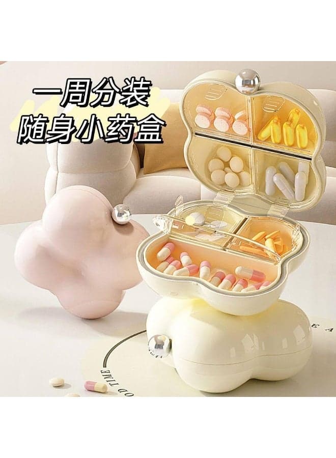 7-Day Medication Organizer Box – Portable Pill Case, 2-Pack Pill Cases & Splitters (٦)