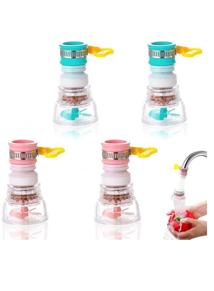 Activated Carbon Water Faucet, Upgrade 360 Degree Adjustable Kitchen Faucet Nozzle Water Filter, Splash-Proof Multi-Function Filter Cartridge