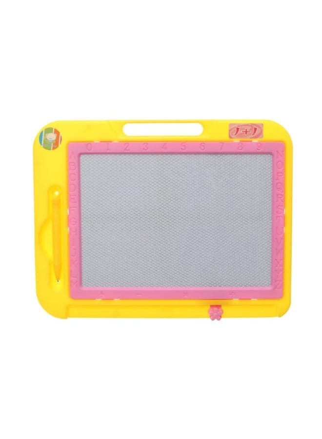 Plastic Magnetic Erasable Drawing And Writing Board With Alphabetical letters Aiming To Teach Children - Yellow Easel-style Dry Erase Boards