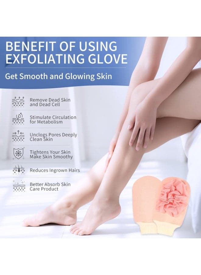 2-in-1 Shower Body Scrub Gloves – Double-Sided Exfoliating Mitt with Bath Sponge for Dead Skin Removal, Smooth Skin, Skincare Routine – Random Color (9)