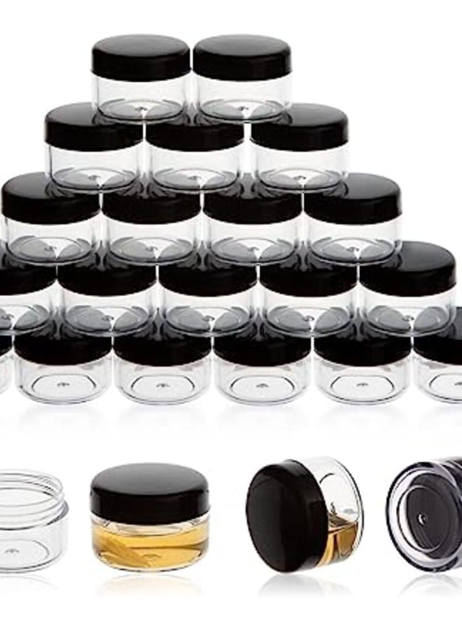 Cosmetic Jars, Small Plastic Makeup Jars, Bpa Free, With Lid, 5G, 25 Pack