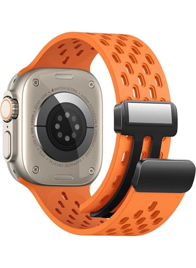 Fekra Compatible with Apple Watch Straps 46mm 45mm 44mm 42mm 49mm Women Men, Soft Silicone Magnetic Buckle Sport Bands for iWatch Series 11 10 9 8 7 6 5 SE/SE2 4 3 2 1 Ultra Smartwatch Bands