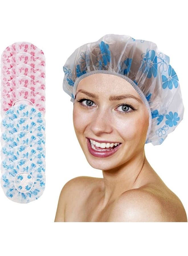 Shower Caps Elastic Waterproof Plastic Bathing Salon Hair Cap Lady Salon Hat (may vary color 1 pc) (٤)