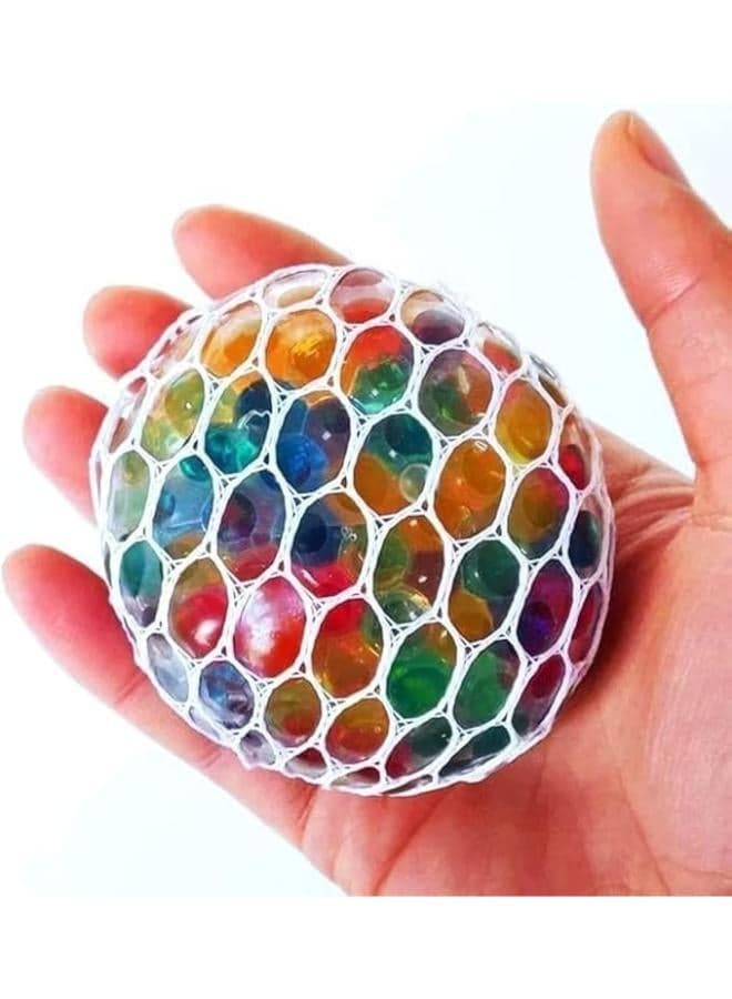 Mesh Squeeze Toy with Colorful Beads for Kids Squishy Toys